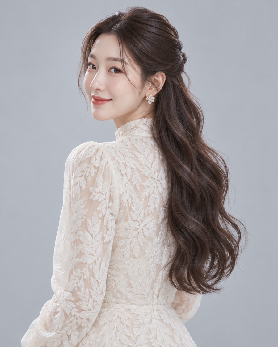 자연스러운 반묶음 AI 스타일 연출 예시